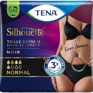 TENA Silhouette Taille Basse Noir – Niveau Normal