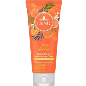 laino gel douche 3en1 zestes de soleil aux agrumes bio 200 ml